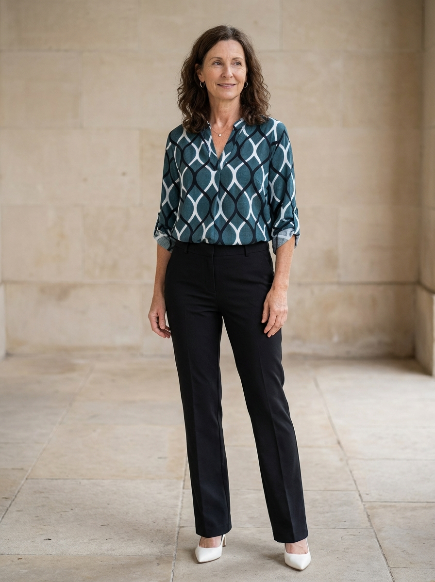 Amélie & Rose | Marisol Blouse with Graphic Print