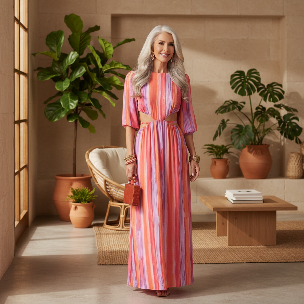 Amélie & Rose | Paloma Elegant Dress with Cut-Outs