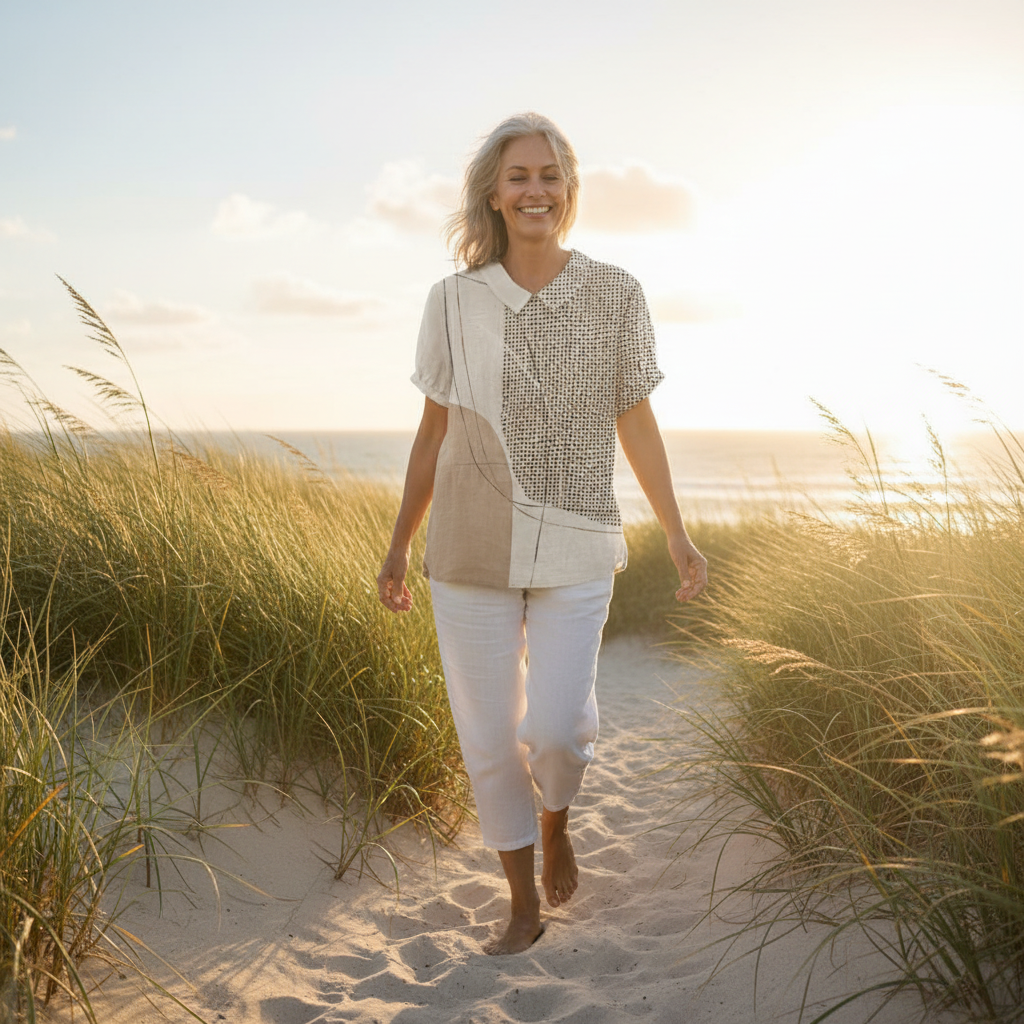 Amélie & Rose | Lana Abstract Dots and Lines Shirt