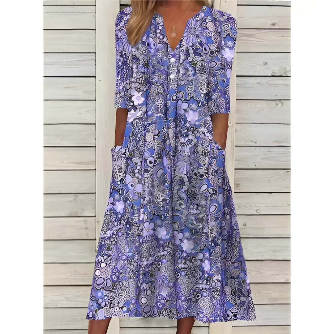 Amélie & Rose | Andrea Stylish Floral Shirt Dress