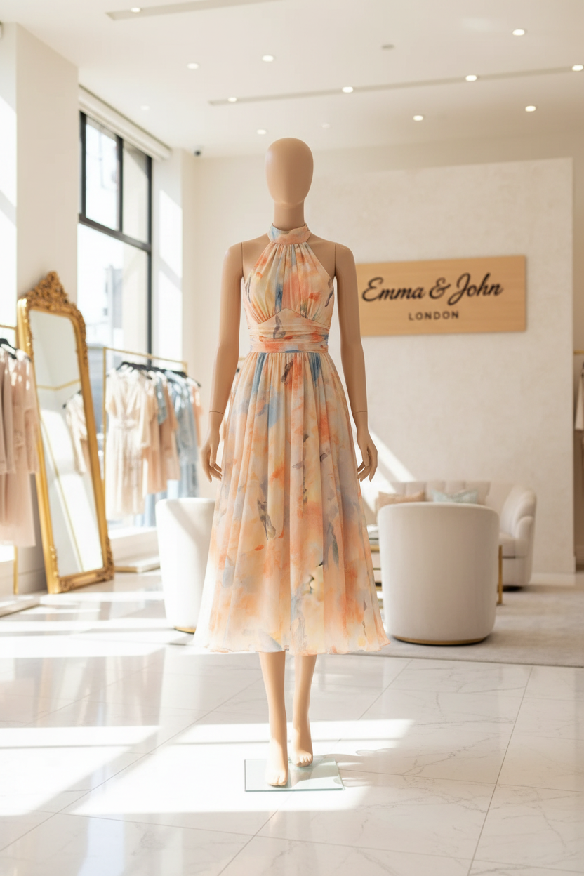 Amélie & Rose | The Esther Halter Neck Dress