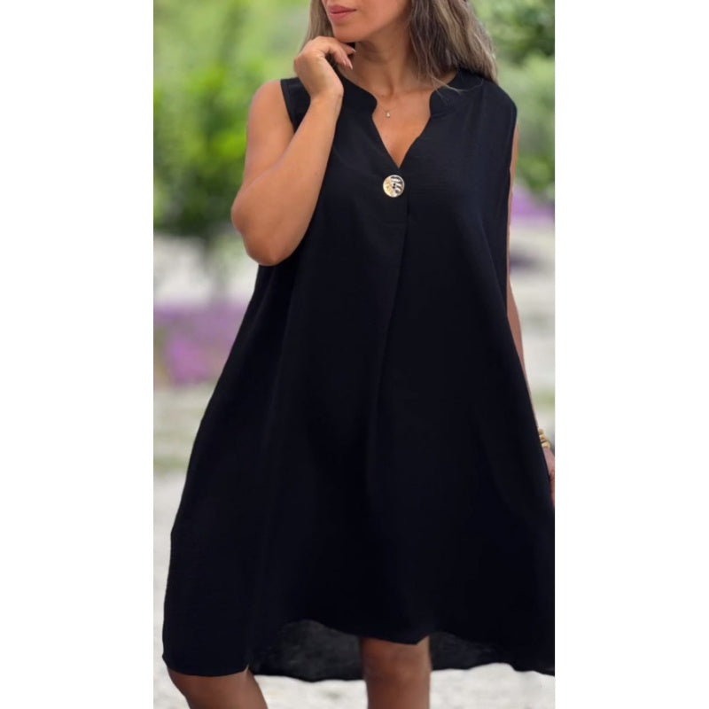 Amélie & Rose™ | Elsie Sleeveless V-neck Dress