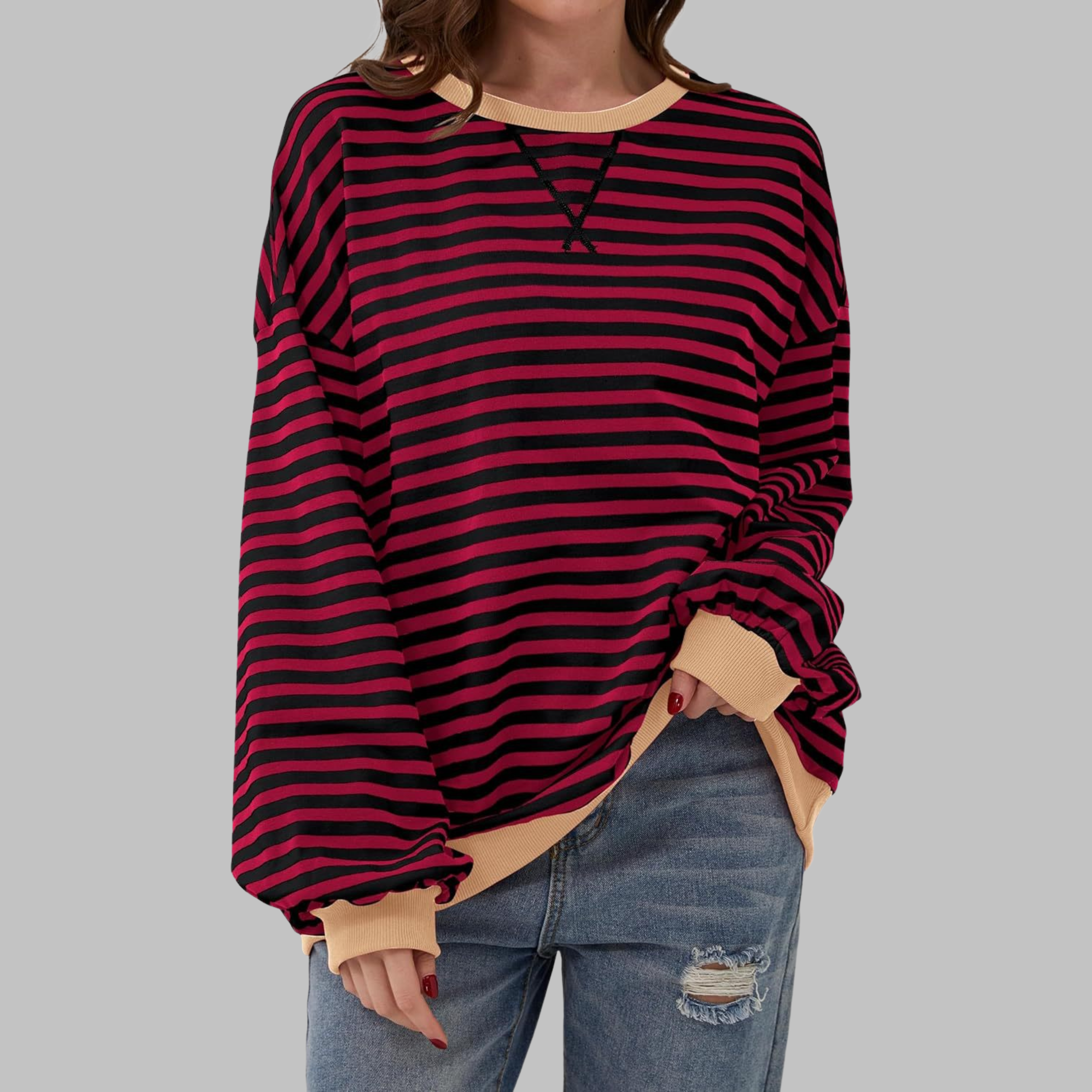Amélie & Rose™ | The Noelle Striped Long Sleeve