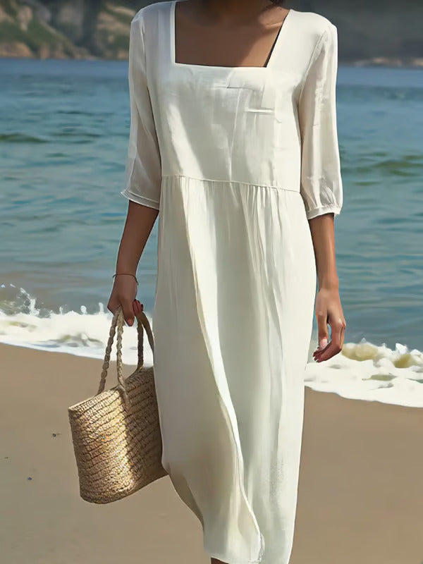 Amélie & Rose™ | The Sylive Casual Linen Dress