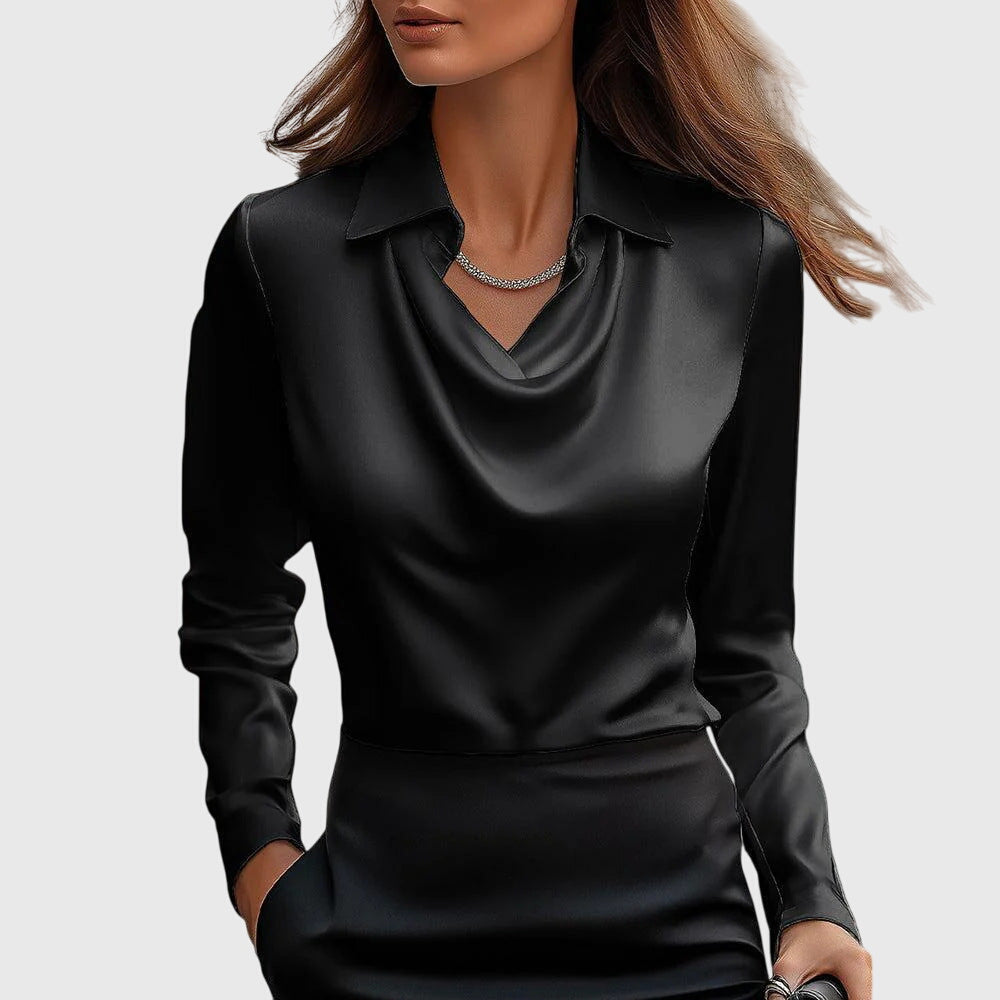 Amélie & Rose™ | Elegant Satin Blouse