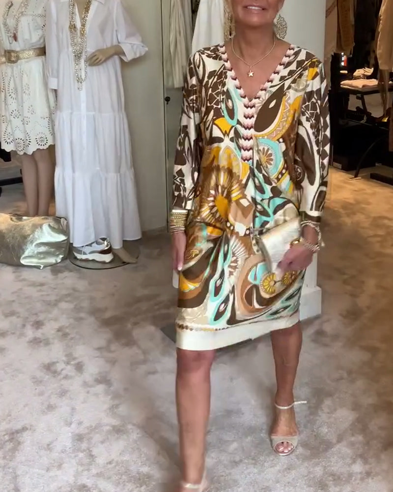 Amélie & Rose™ | Moonie Sunburst Printed Dress