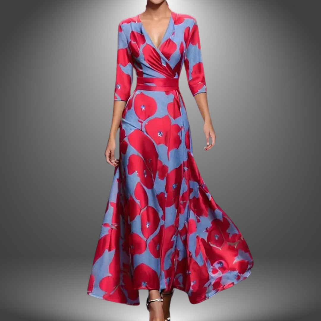 Amélie & Rose™ | Saffie Printed Wrap Dress