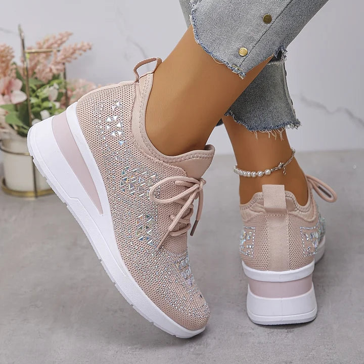 Amélie & Rose™ | Orthopaedic Trainers with Sparkling Rhinestones