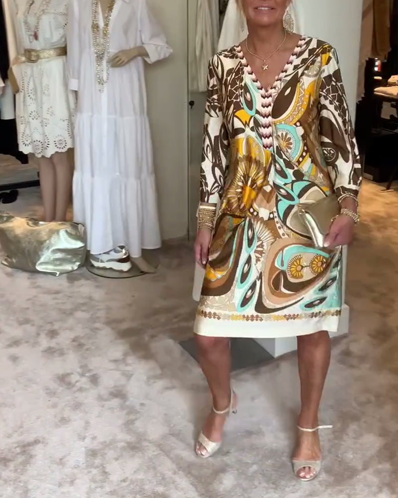 Amélie & Rose™ | Moonie Sunburst Printed Dress