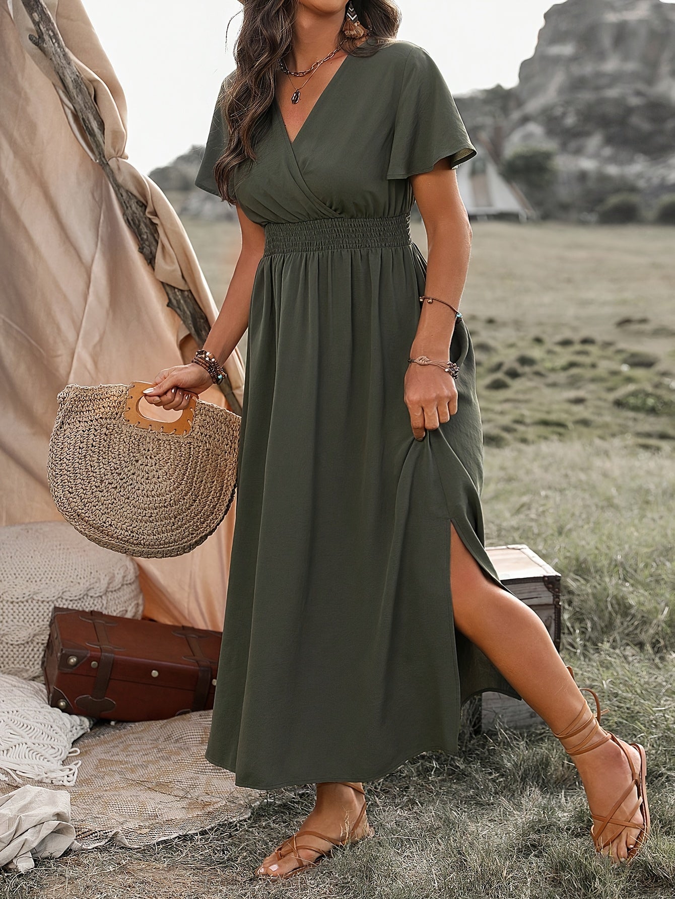 Amélie & Rose™ | Nyxie V-Neck Summer Dress