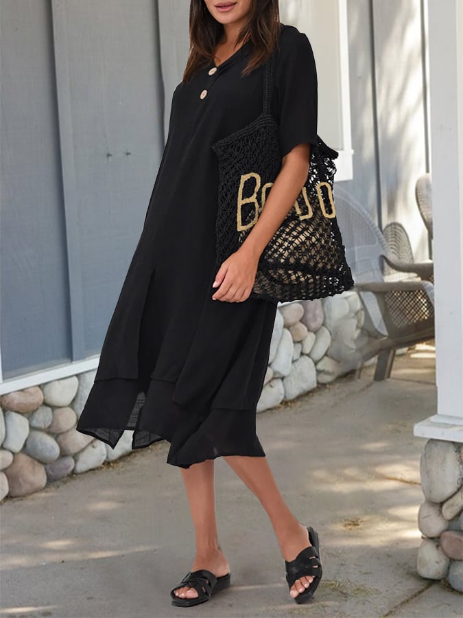 Amélie & Rose™ | Clementine Button Breeze Dress