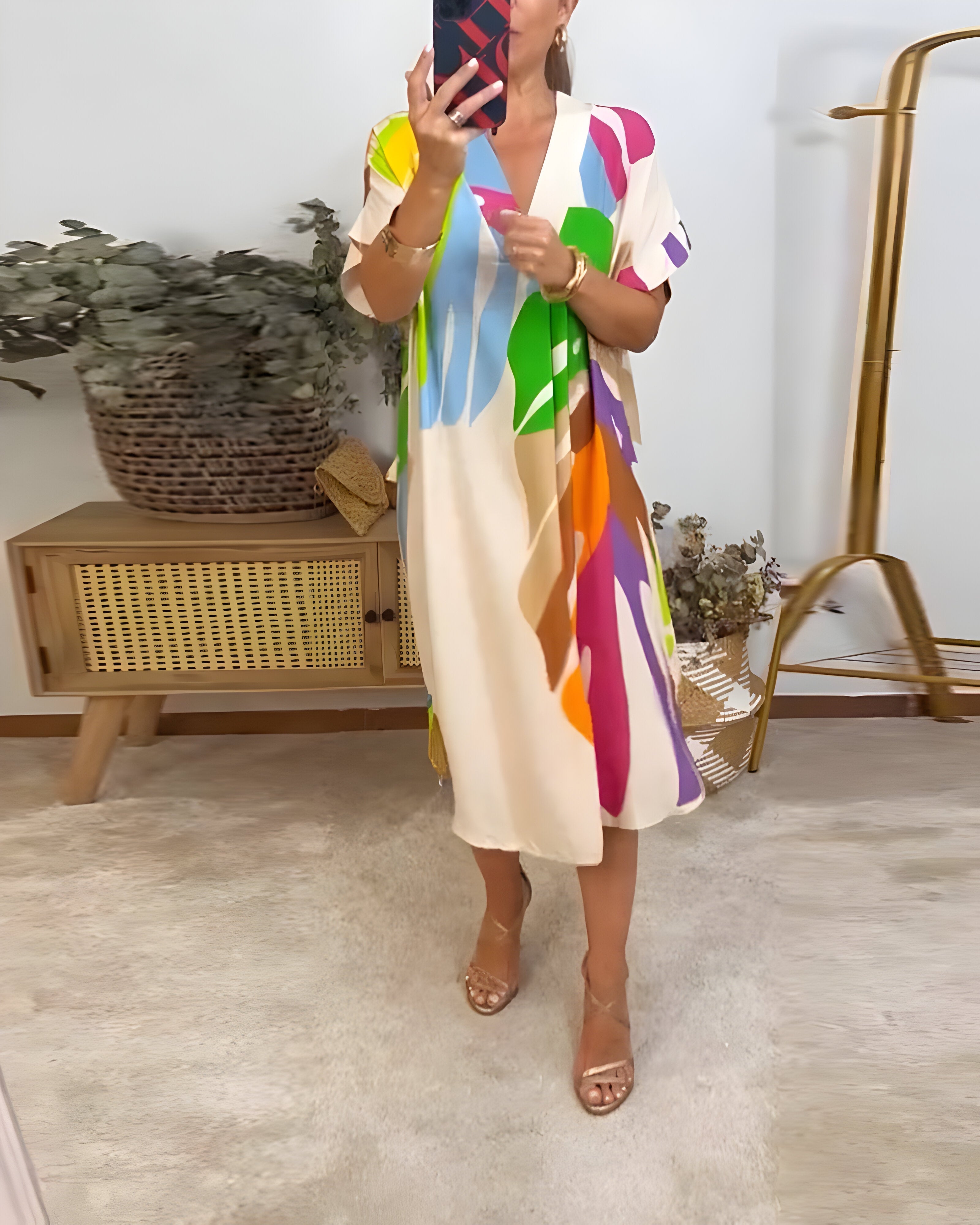 Amélie & Rose™ | Rianna Abstract Print Dress