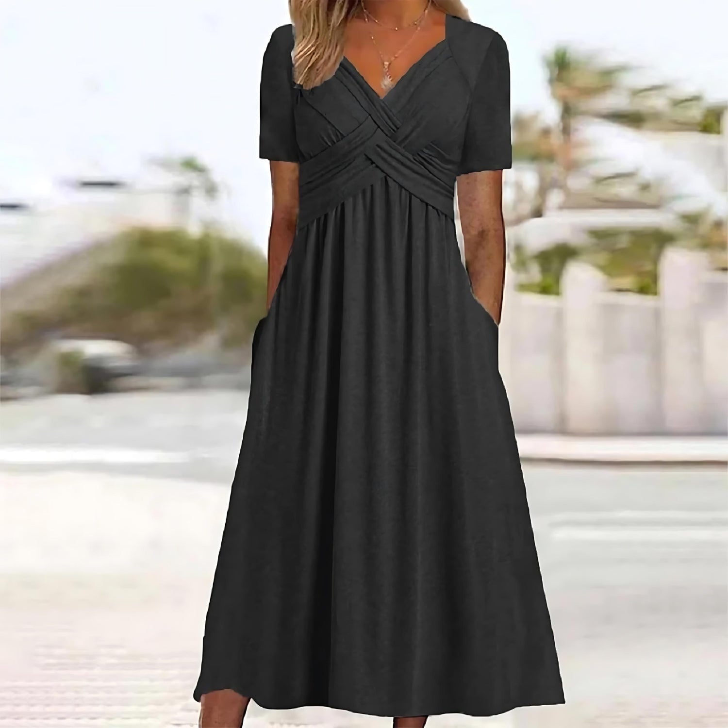 Amélie & Rose™ | Sacha Casual Elegance Midi Dress