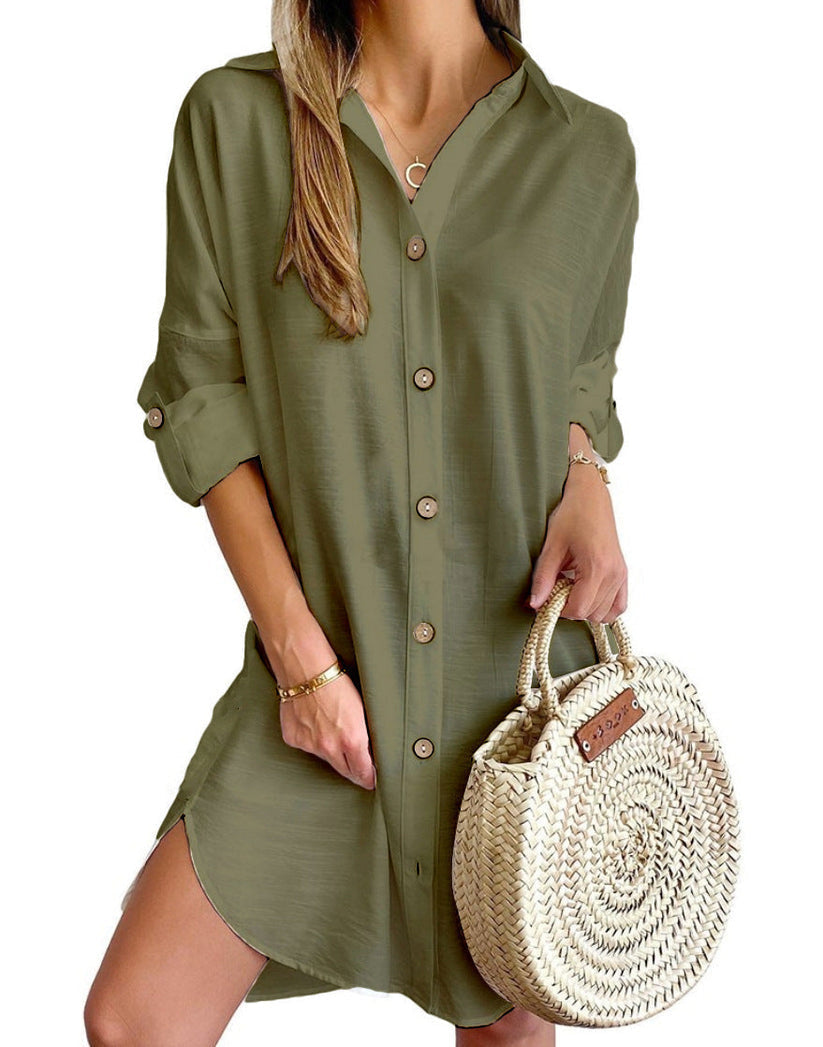 Amélie & Rose™ | Claribel Button-Up Shirt Dress