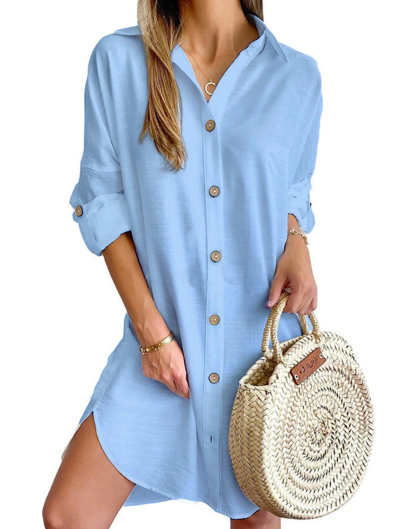 Amélie & Rose™ | Claribel Button-Up Shirt Dress