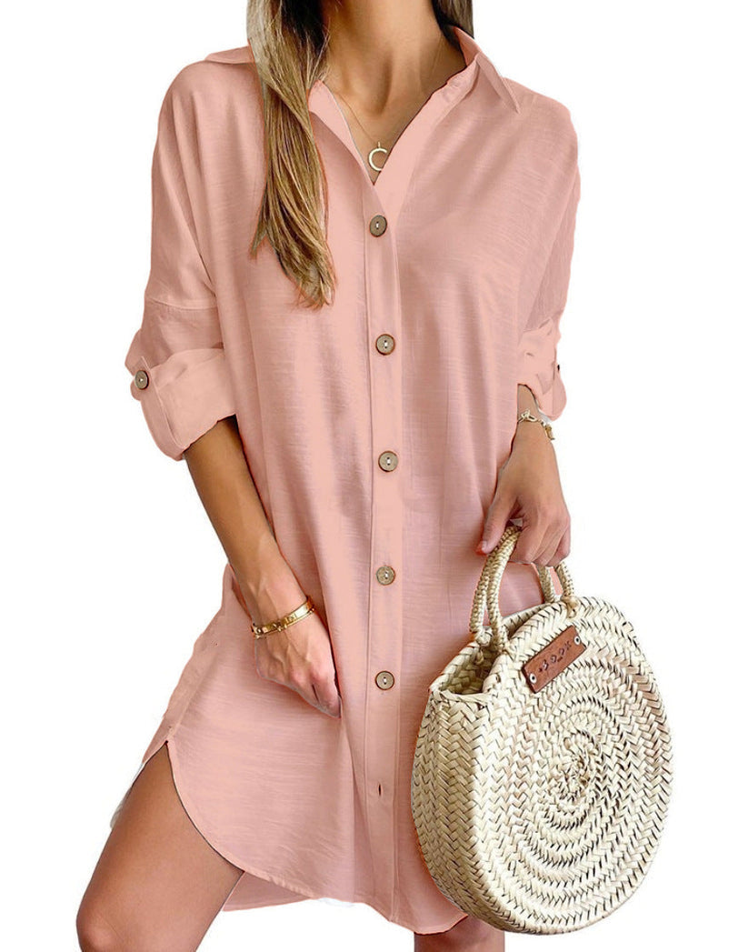 Amélie & Rose™ | Claribel Button-Up Shirt Dress