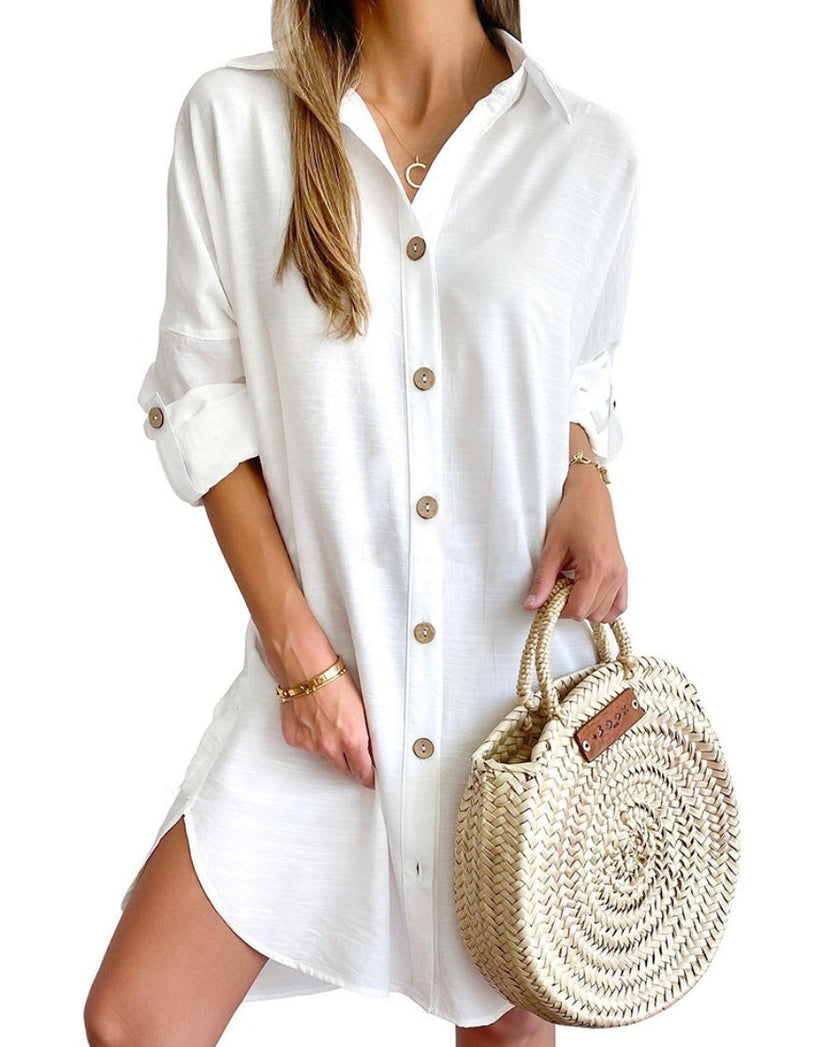 Amélie & Rose™ | Claribel Button-Up Shirt Dress