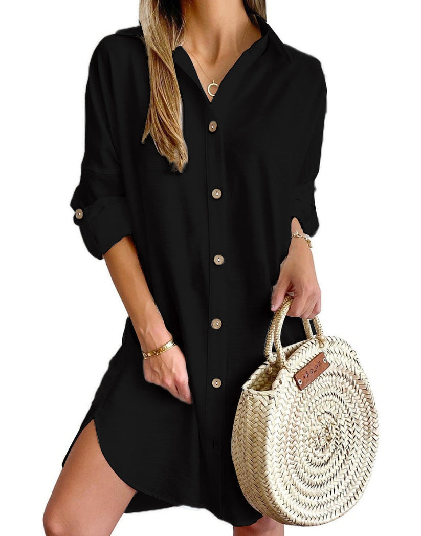 Amélie & Rose™ | Claribel Button-Up Shirt Dress