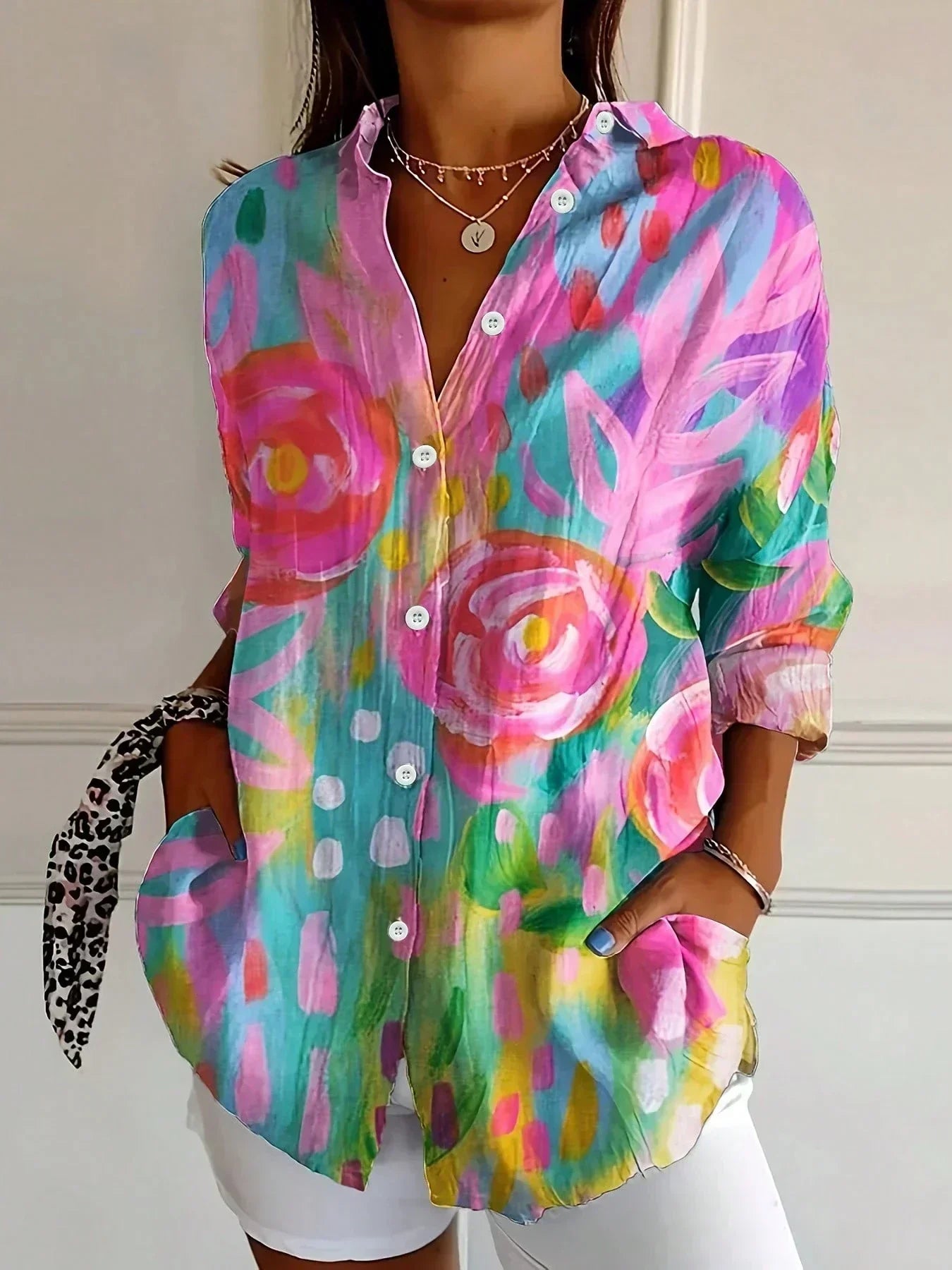 Amélie & Rose | Lara Stylish Colorful Pattern Blouse