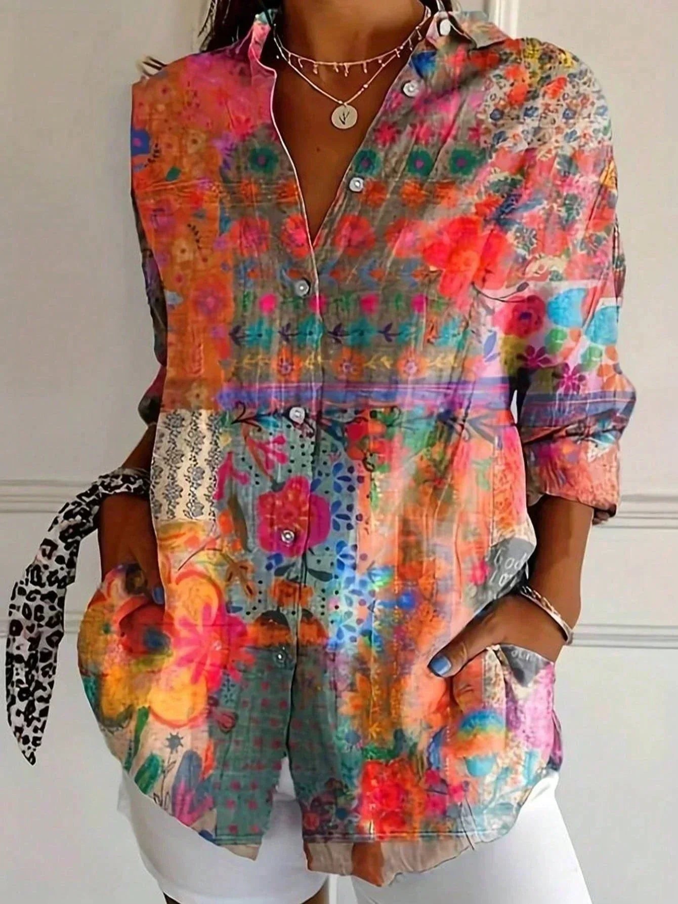 Amélie & Rose | Lara Stylish Colorful Pattern Blouse