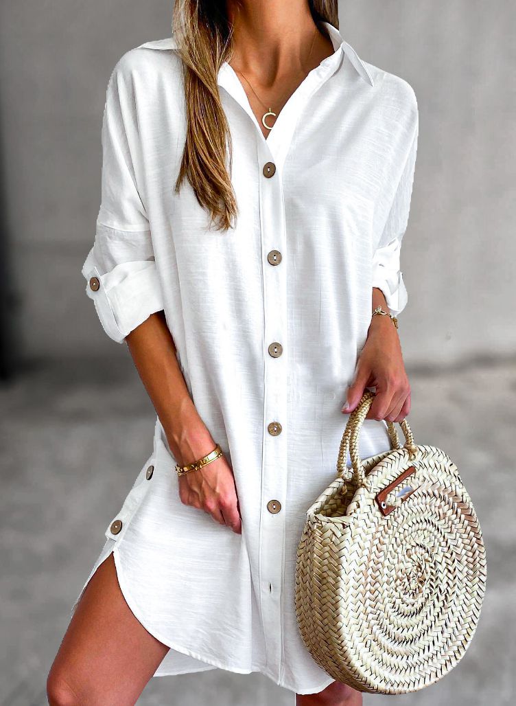 Amélie & Rose™ | Claribel Button-Up Shirt Dress