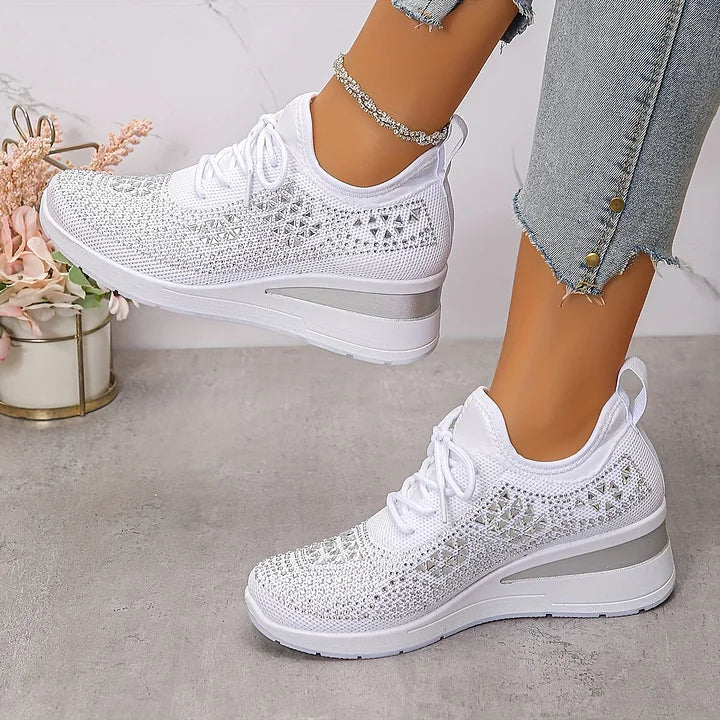 Amélie & Rose™ | Orthopaedic Trainers with Sparkling Rhinestones