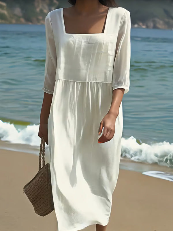 Amélie & Rose™ | The Sylive Casual Linen Dress