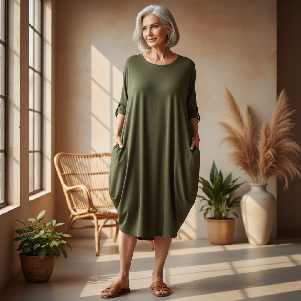 Amélie & Rose™ | Miranda Comfortable Tummy Covering Dress