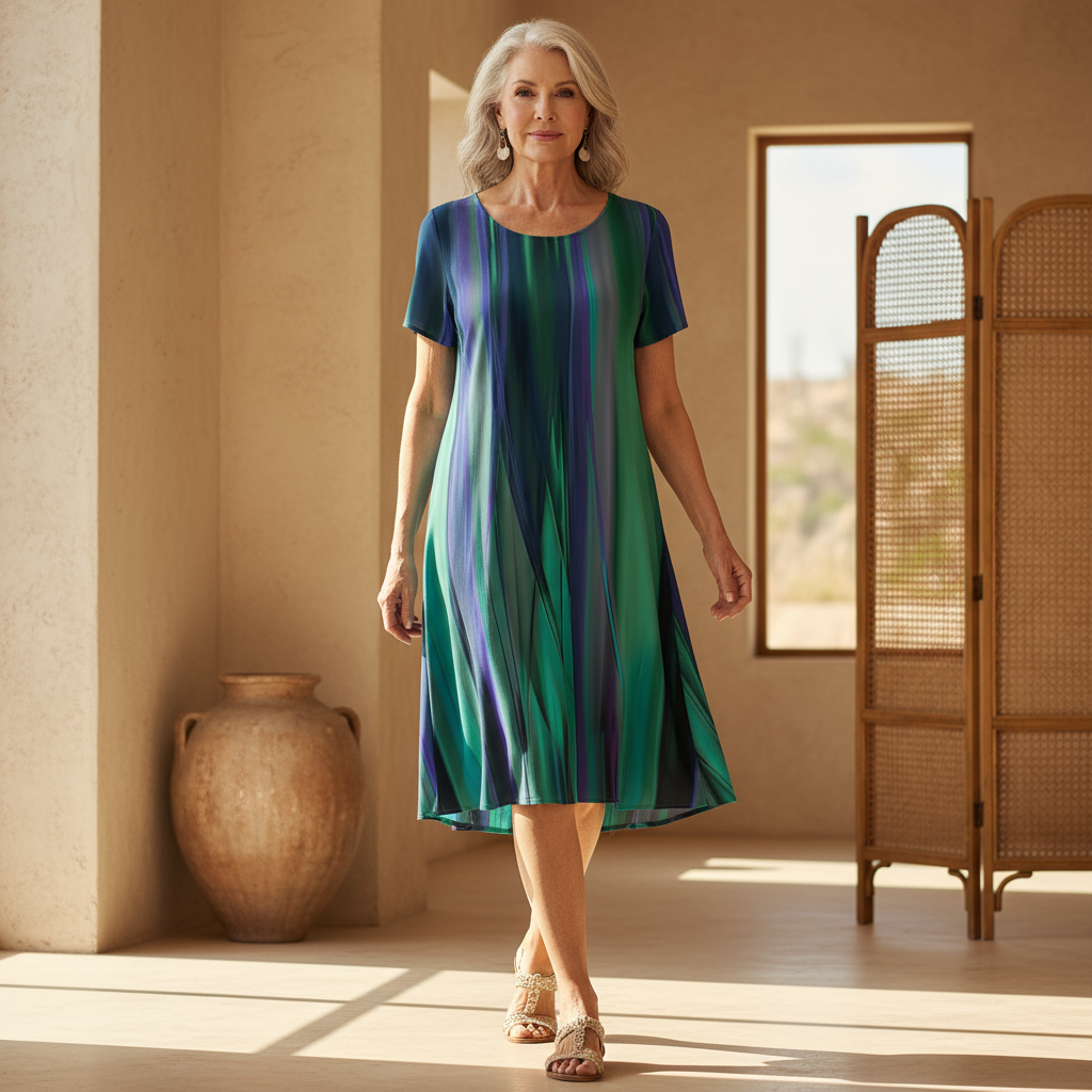 Amélie & Rose™ | Genna Casual Boho Gradient Dress