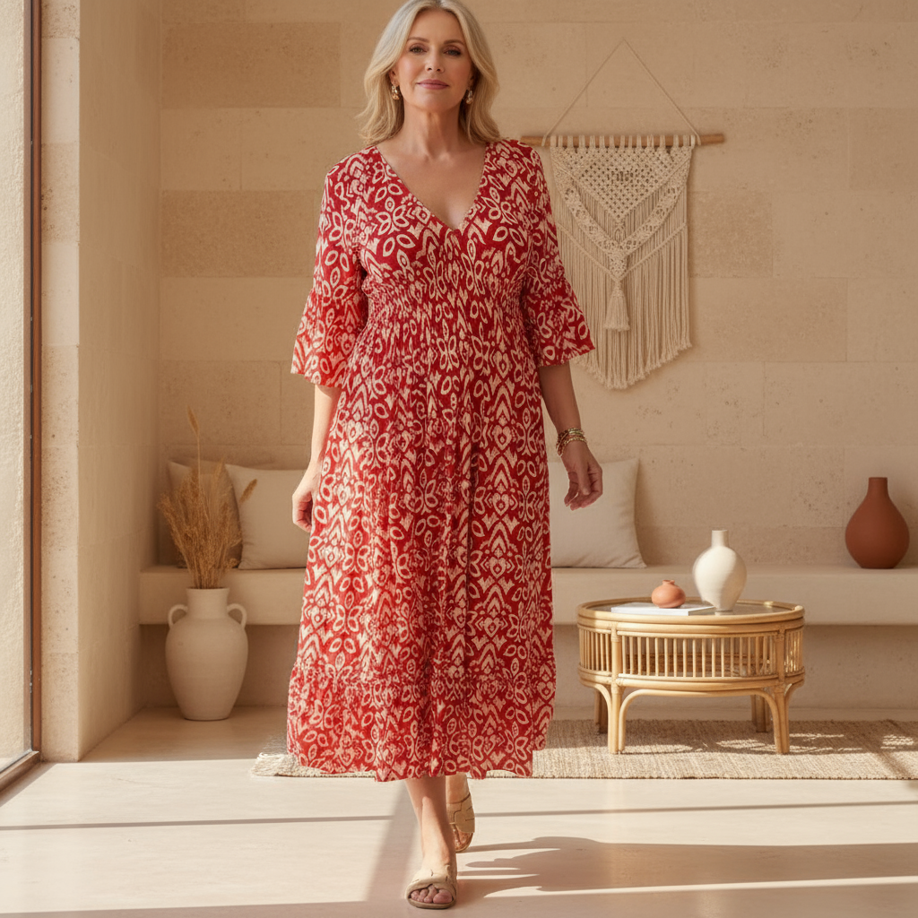 Amélie & Rose™ | Lillia Boho Printed Dress