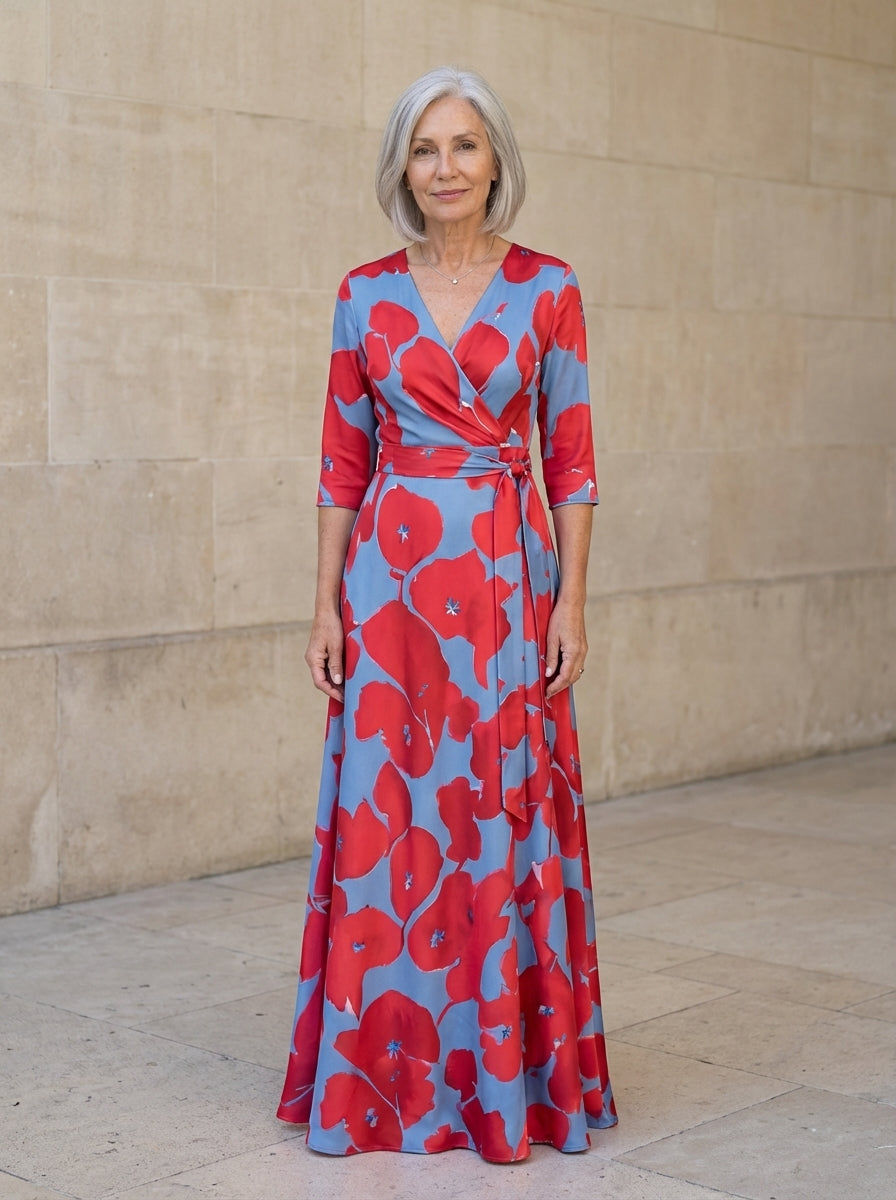 Amélie & Rose | Leigh Printed Wrap Dress