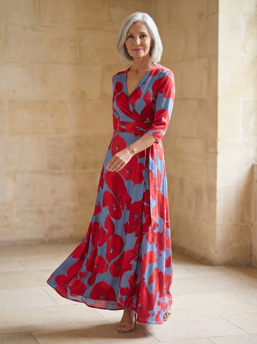 Amélie & Rose | Leigh Printed Wrap Dress