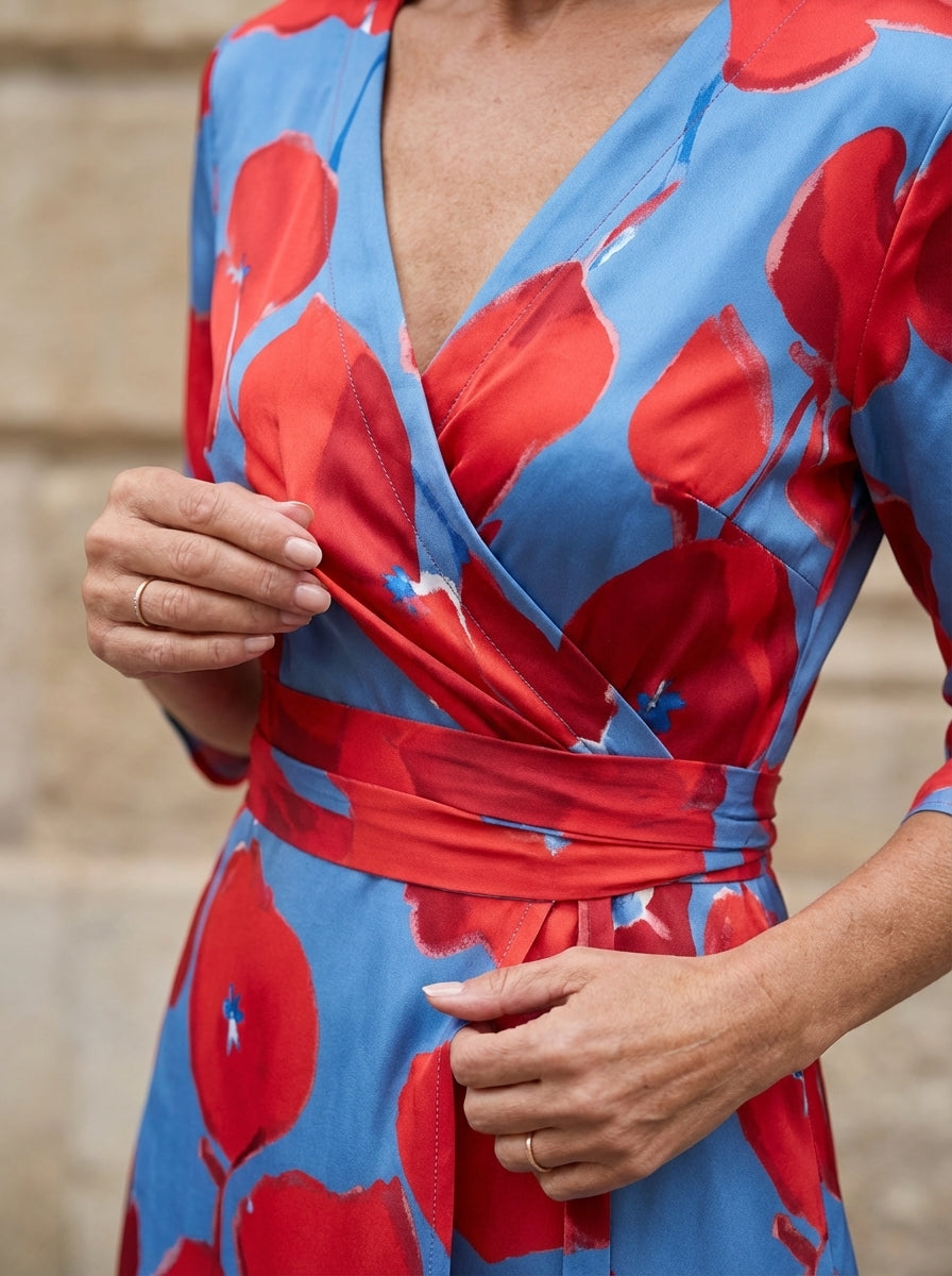 Amélie & Rose | Leigh Printed Wrap Dress