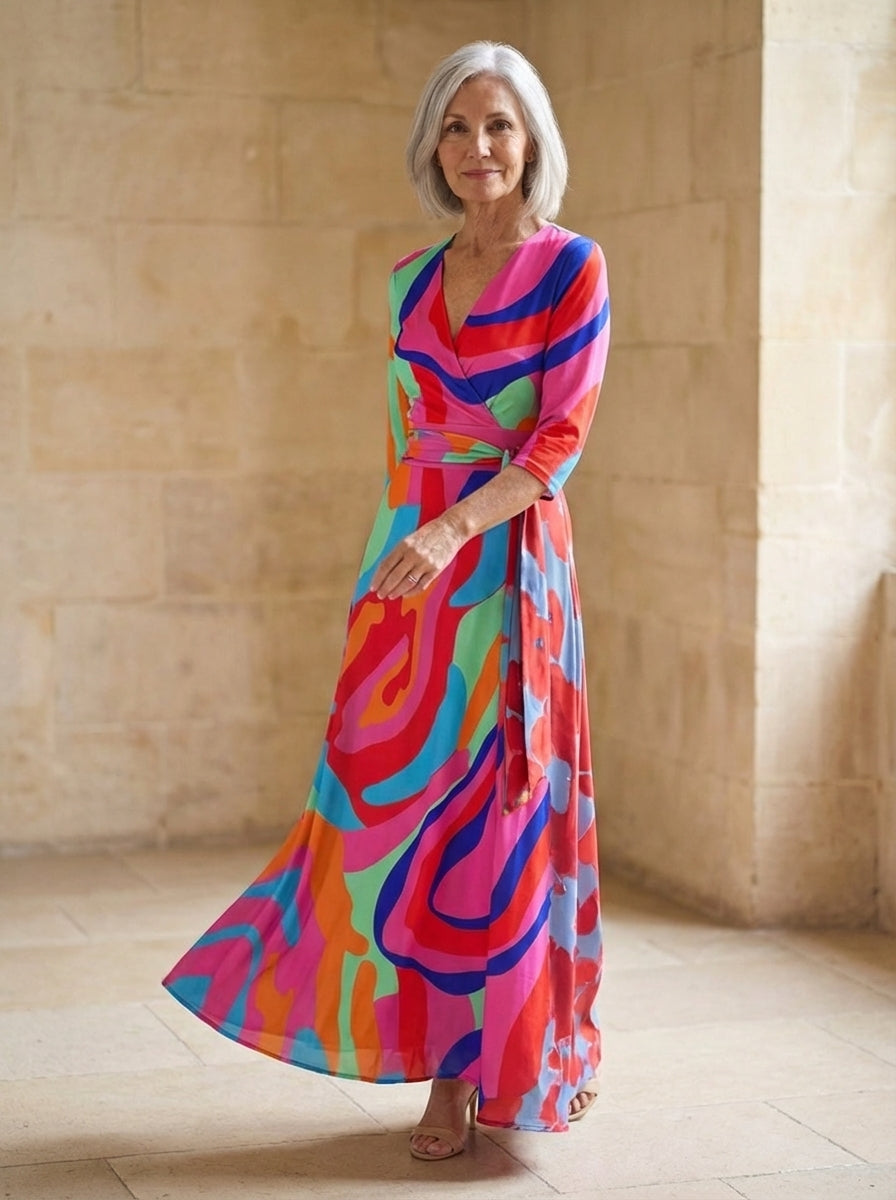 Amélie & Rose | Leigh Printed Wrap Dress