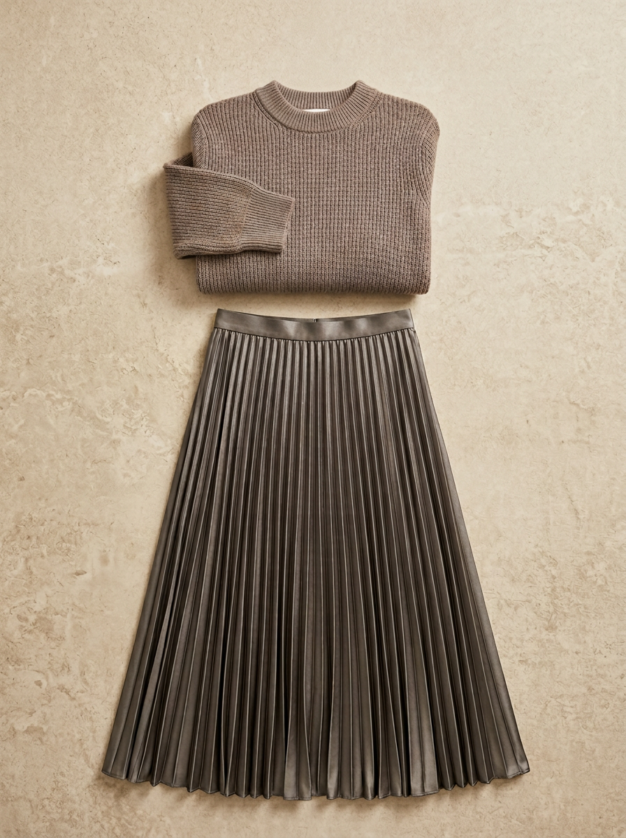 Amélie & Rose | Maxi dress with jumper and pleated skirt