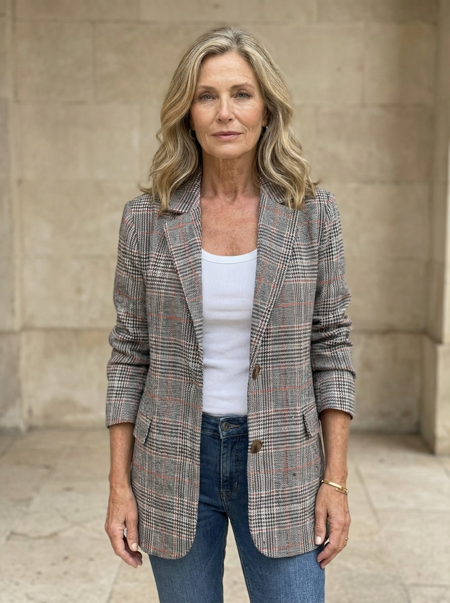 Amélie & Rose | Classic Plaid Blazer