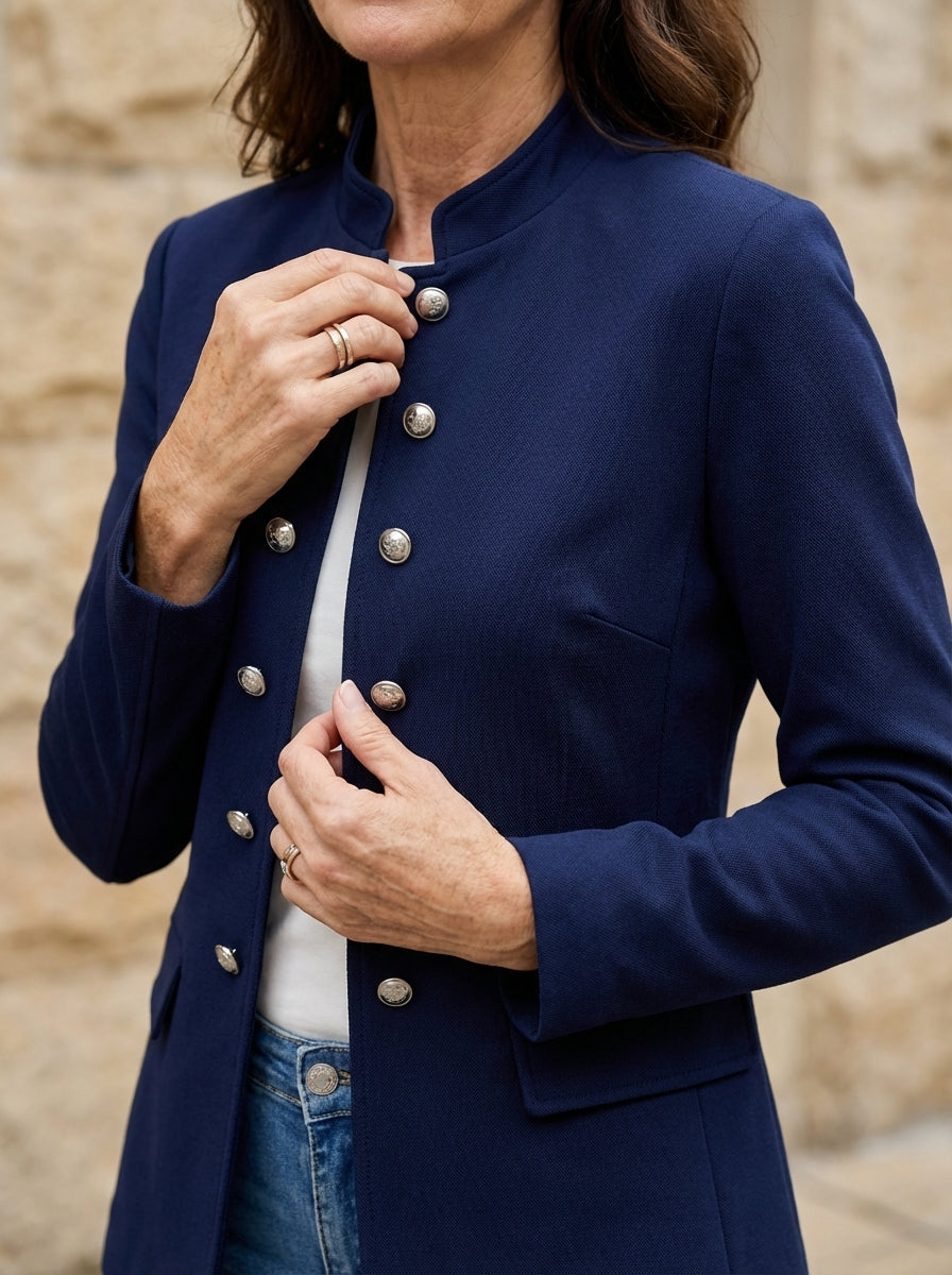 Amélie & Rose | Adrienne Stylish Button Blazer