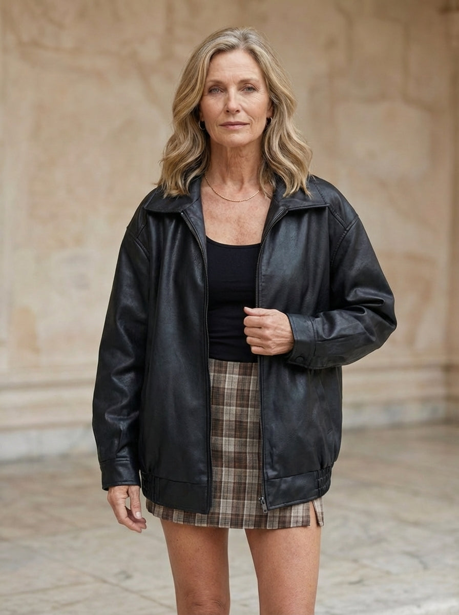 Amélie & Rose | Oversized Bomber Jacket