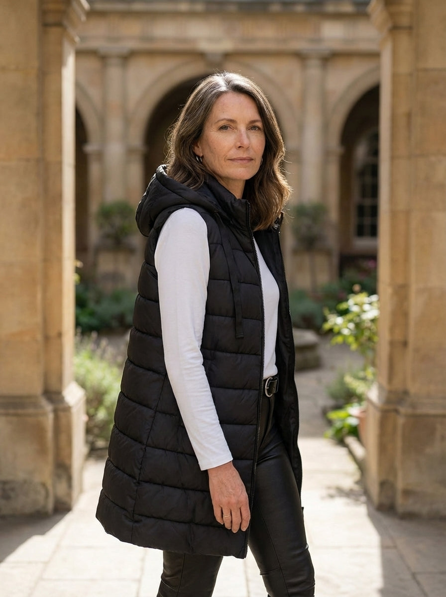 Amélie & Rose | Sleeveless Hooded Puffer Jacket