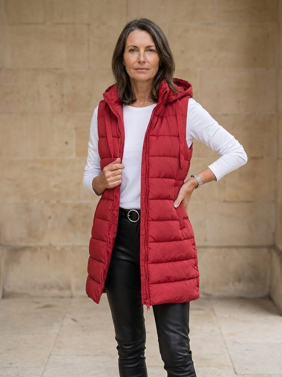 Amélie & Rose | Sleeveless Hooded Puffer Jacket