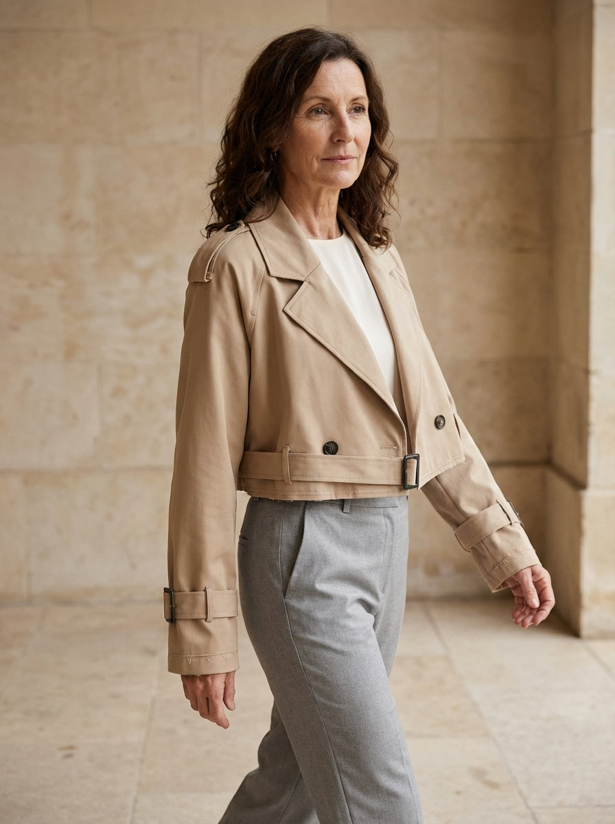 Amélie & Rose | Daisy Cropped Trenchcoat