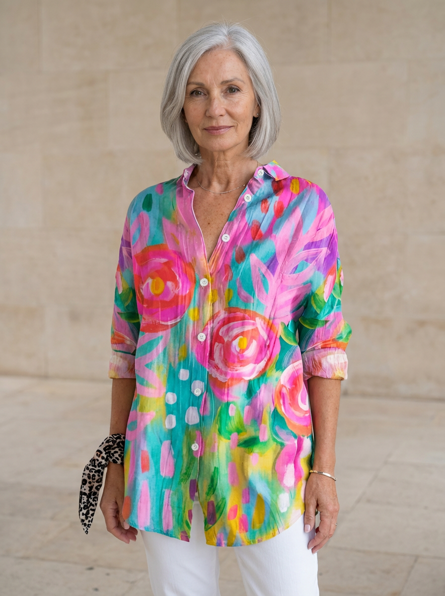 Amélie & Rose | Artistic Button-Up Blouse