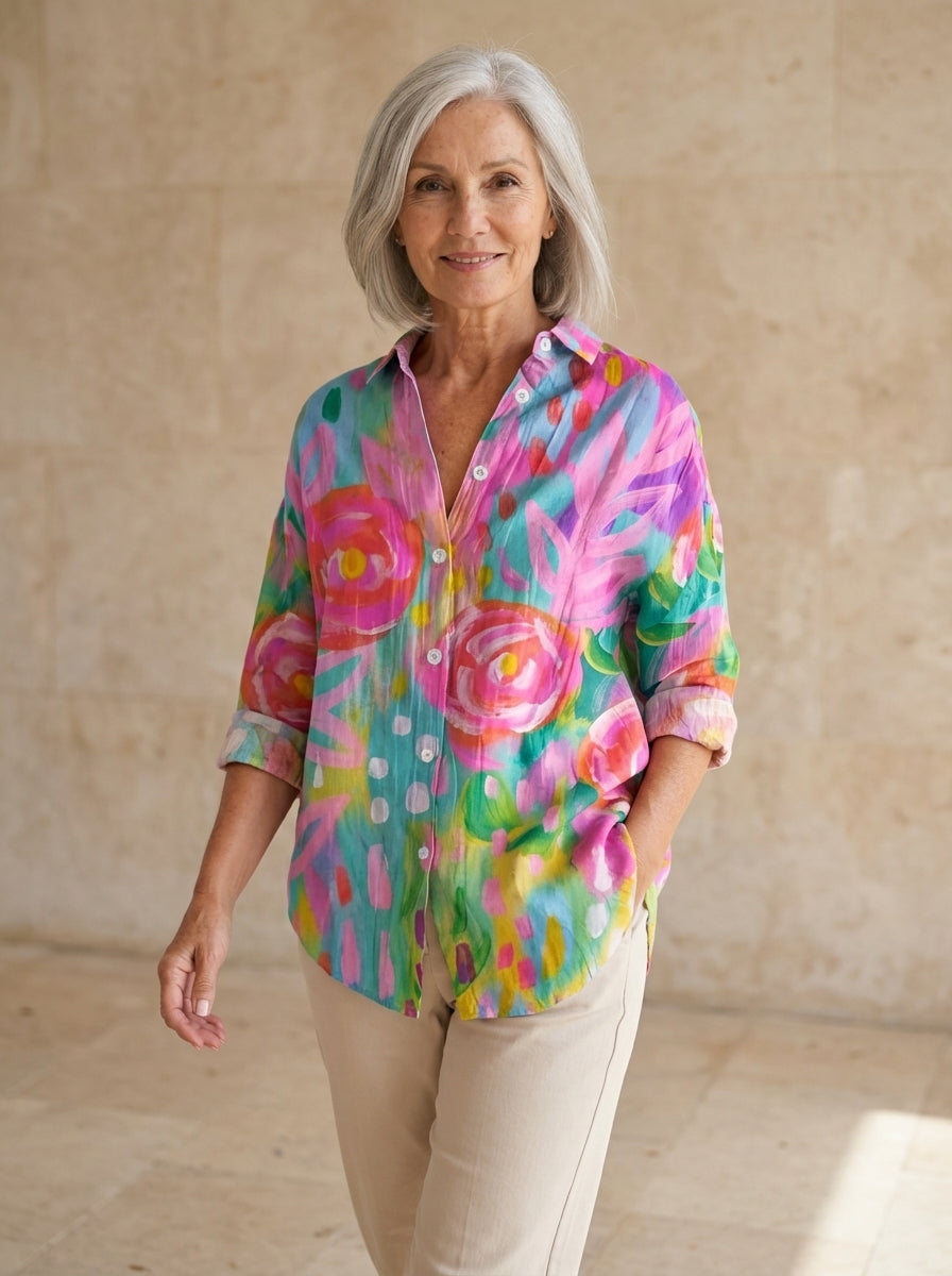 Amélie & Rose | Artistic Button-Up Blouse