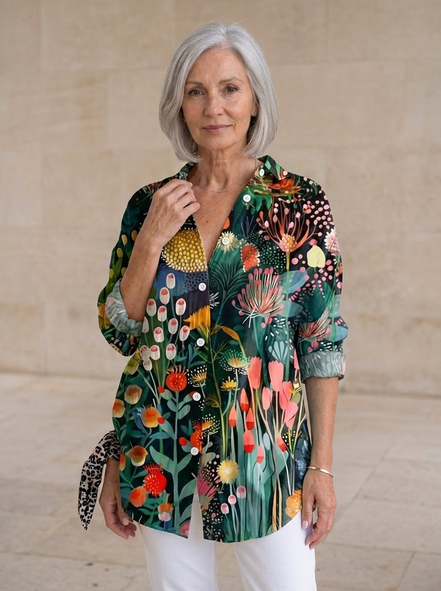 Amélie & Rose | Artistic Button-Up Blouse