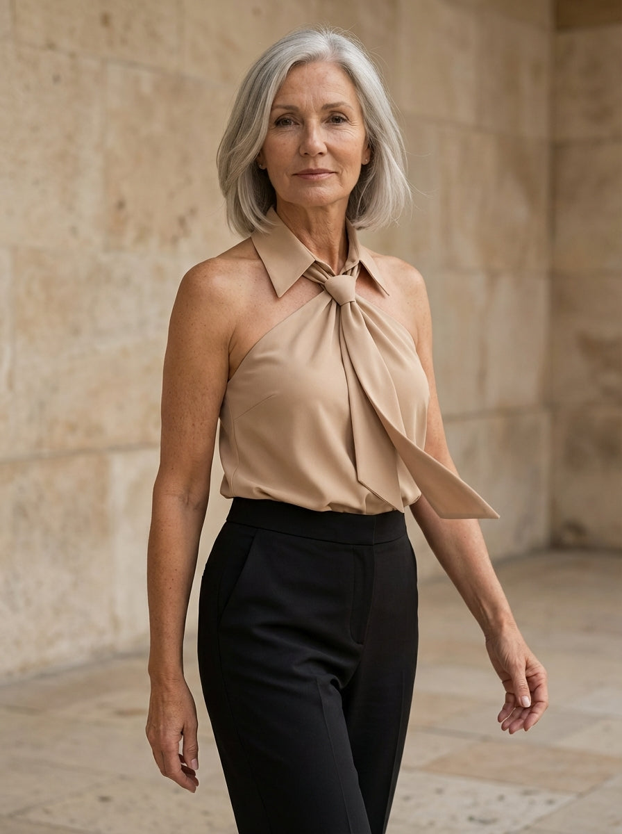 Amélie & Rose | Luna Halter Tie Blouse