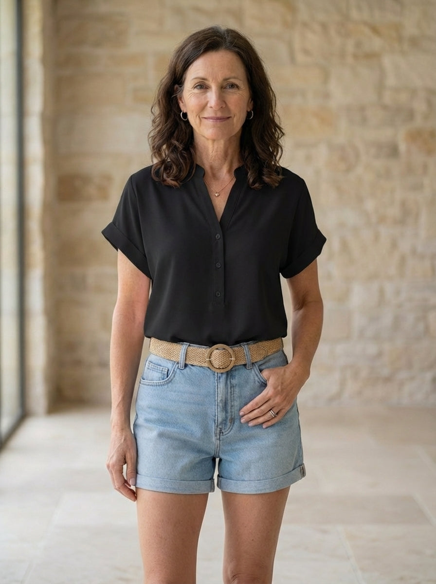 Amélie & Rose | Isabelle Button-Front Blouse