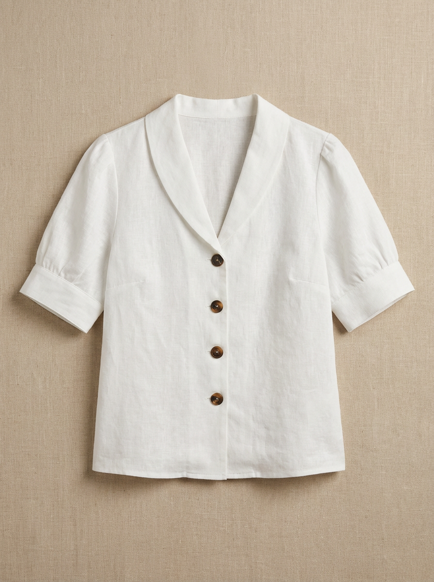 Amélie & Rose | Classic Button Detail Top