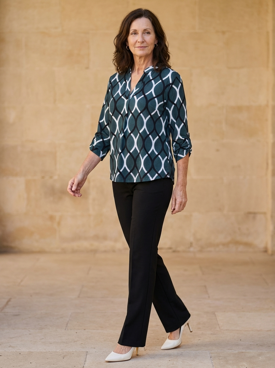 Amélie & Rose | Marisol Blouse with Graphic Print