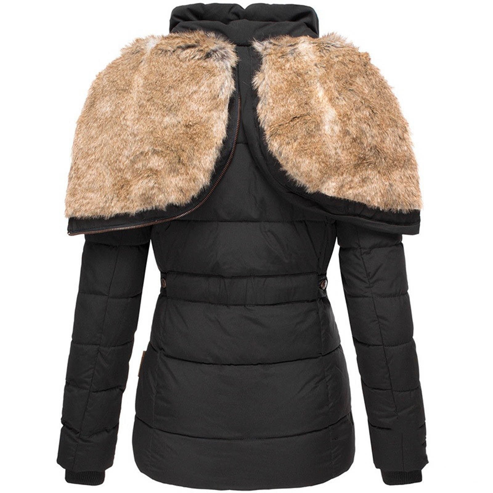 Amélie & Rose™ | Comfortable Warm Winter Fur Jacket for Cold Weather